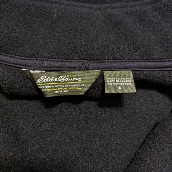 Eddie Bauer Women's Black Fleece Vest - Polartec Zip Up w/Pockets Size Small - Picture 5 of 11